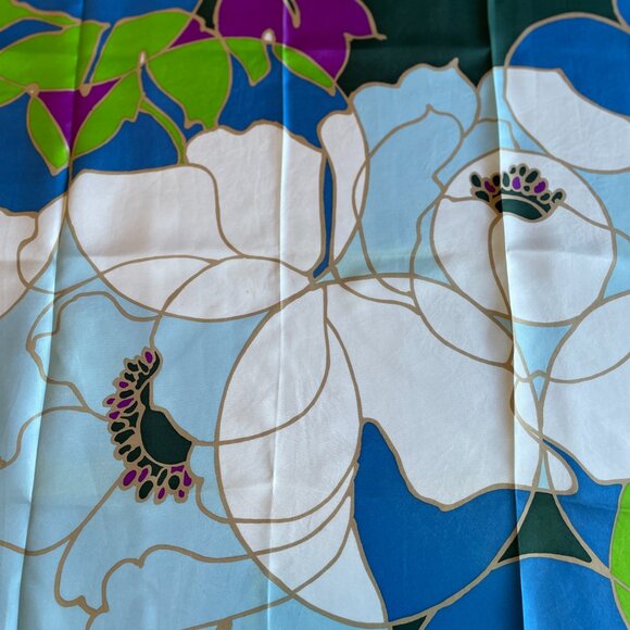 Vintage Christian Dior Silk Scarf – Floral Abstract - Picture 2 of 13